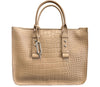 Cream Eva Shopper Bag Embossed Cocco detachable strap - Selleria Veneta