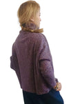 Crater Neck Sweater Tweed Purple