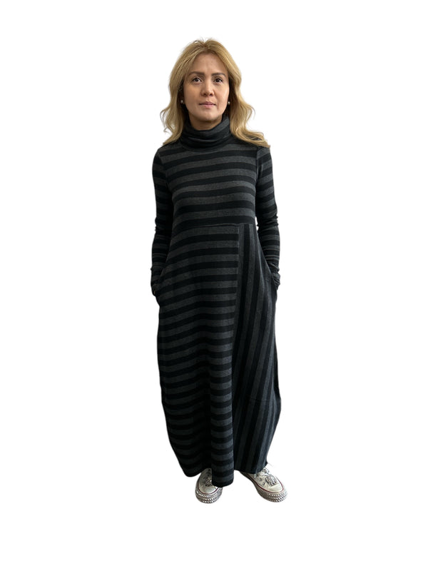 Maxi Dress Stripes long sleeves