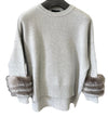 Alba Sweater Fox Perla Fur Pearl Merino & Cashmere - Selleria Veneta 