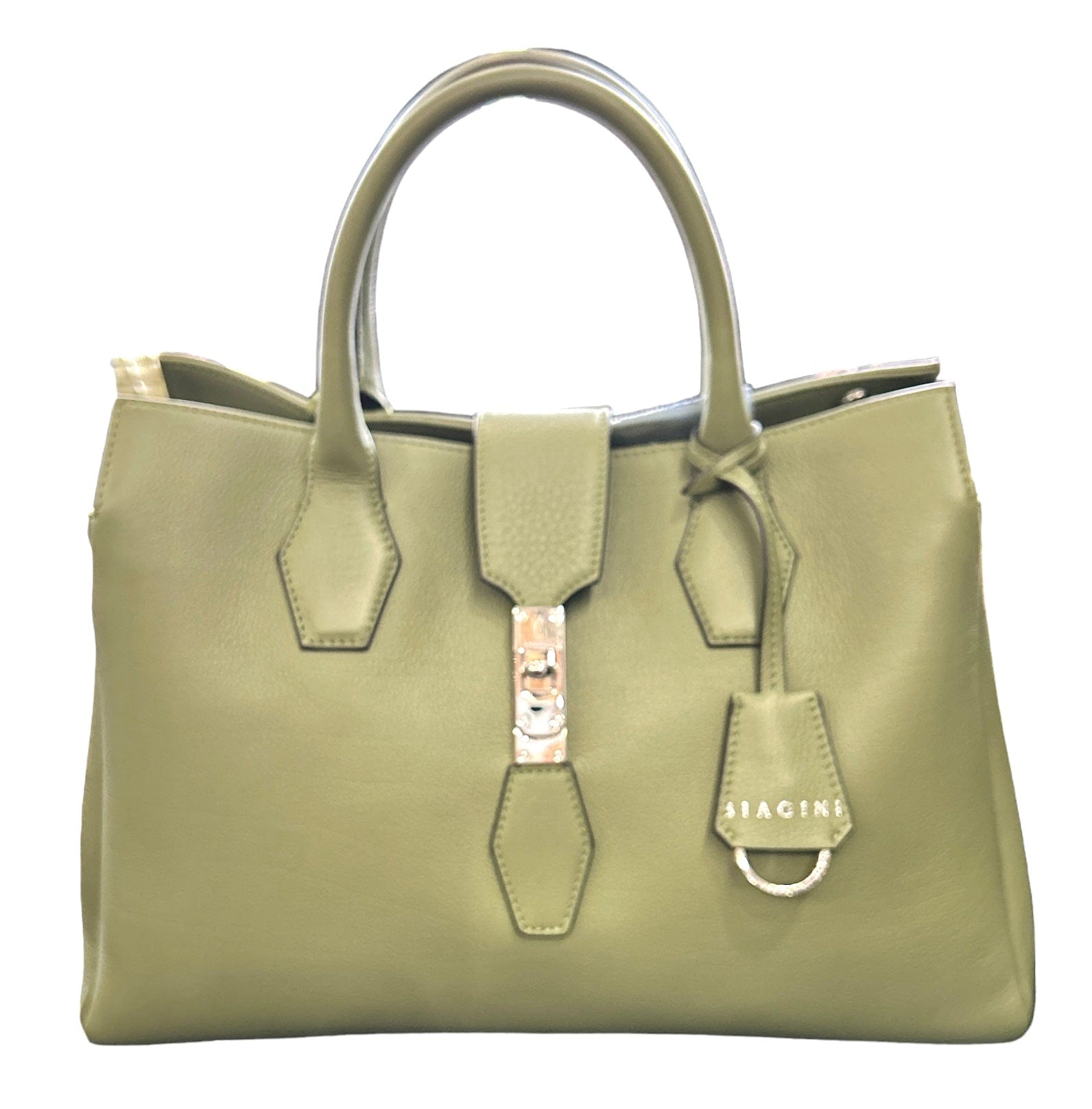 Grass Green Satchel Kent bag light weight moose leather