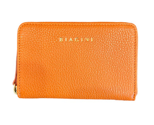 Orange zip wallet 6CC medium 