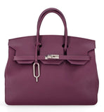 Purple Jake Large Satchel Bag 2 handles detachable strap - Selleria Veneta