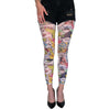  New Comics Multicolored Patterned printed footless tights Malka Chic