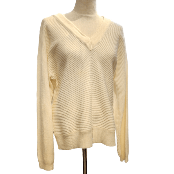 Cream V-Neck Sweater Sonia For Women At Selleria Veneta