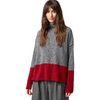 Chimney Neck Sweater Grey/Red - Selleria Veneta