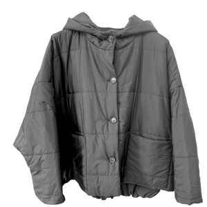 Black Puffer jacket wide cut Selleria Veneta