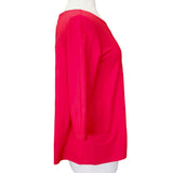 Red flare cut shirt 3/4 sleeves cotton material