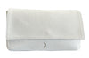 White Giselle Compact Crossbody flap closure leather magnetic closure
