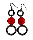 Red Amelia Earrings Murano Glass Jewelry - Selleria Veneta