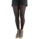 Black Opaque Herringbone Patterned Tights for Women Malka Chic
