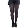 Black Gray Herringbone Patterned Tights for Women Malka Chic