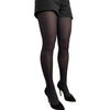 Black Gray Herringbone Printed Tights for Women Malka Chic