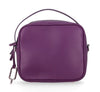 Purple Camera Bag Stella zip Closure long strap for crossbody wear