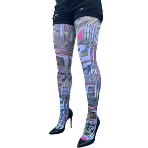 Brooklyn Pattern Tights For Women available in plus size