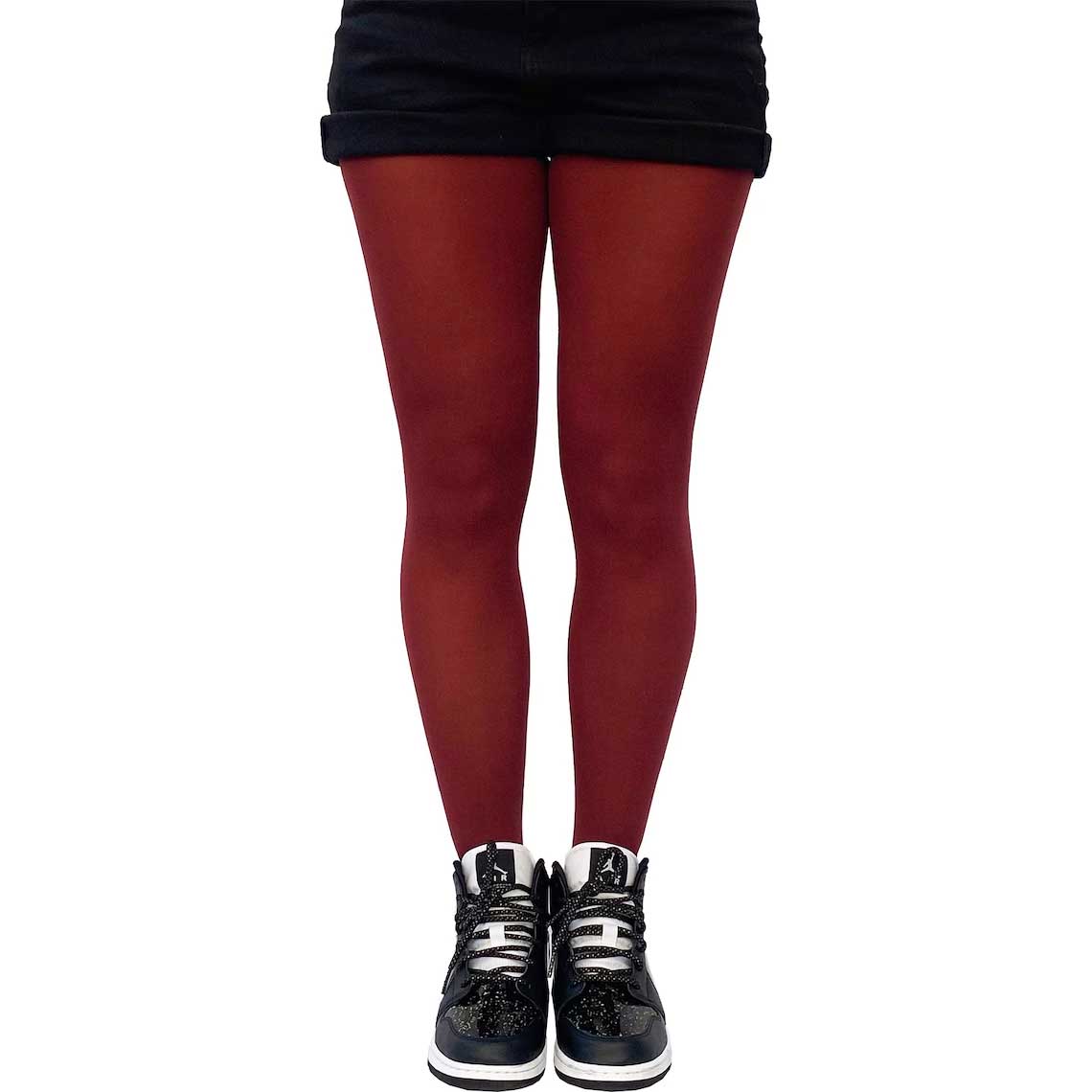 Burgundy Tights for Women Soft and durable Malka Chic