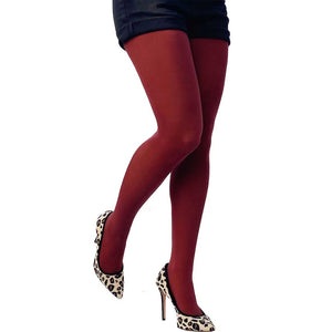 Burgundy Tights for Women Soft and durable Available in Plus Size