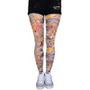 Multicolored Comic Printed Tights Available in Plus Sizes