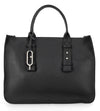 Black Eva Shopper Bag double handles, detachable strap - Selleria Veneta