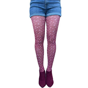Floral patterned tights can be a fun and stylish addition to a woman's outfit