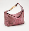 Pink liaison bag brass hardware genuine Python