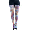 Abstract patterned printed tights Malka Chic