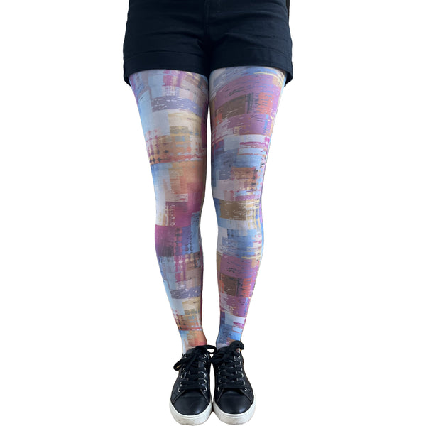 Multicolored Abstract patterned printed tights Malka Chic at Selleria Veneta