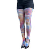 Multicolored Abstract patterned printed tights Malka Chic