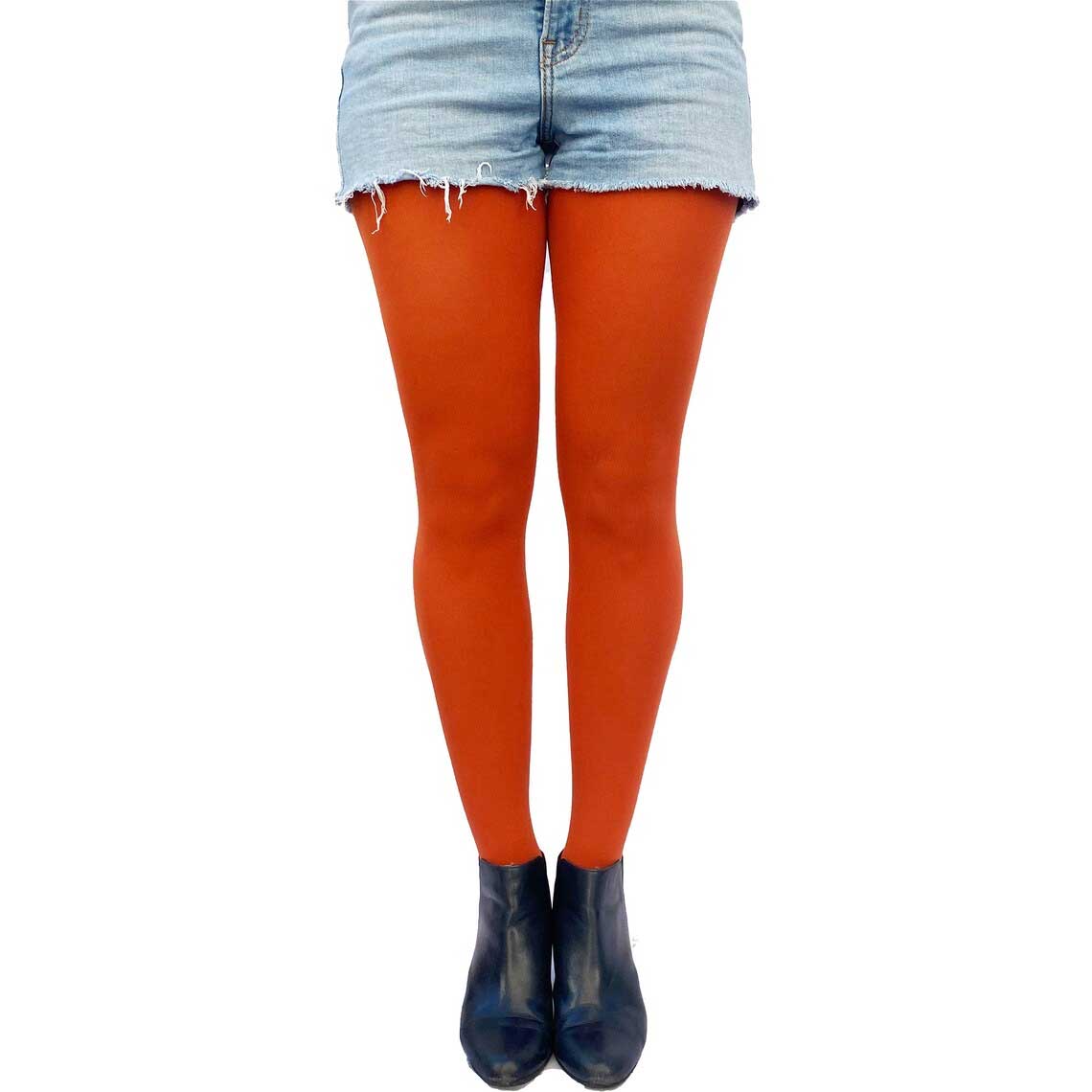 Orange Rust Tights for Women Malka Chic