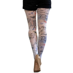 Colorful Tights Paris For Women Available in Plus Size
