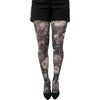  White Floral printed two tones tights black and white For Women Malka Chic