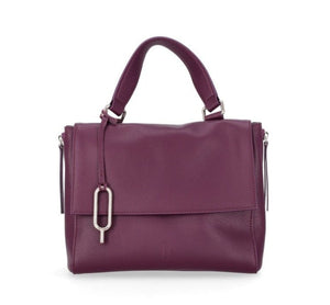Purple Zara Crossbody Soft Handle long detachable strap metal clasp
