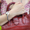 B183 Leather Silver calf bracelet - 3 color combination