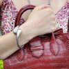 B183 Leather Silver calf bracelet - 3 color combination - Selleria Veneta