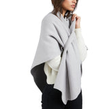 Firenze is a Gray wrap cashmere crafted in Italy by Maglificio Alberini