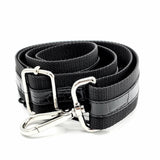 Black Strap Eco Leather & Nylon adjustable stainless-steel hardware