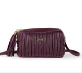Bordeaux Crossbody Softissima Camera Bag Lambskin leather & adjustable strap - Selleria Veneta
