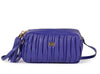 Pervinca Blue Crossbody Softissima Camera Bag Lambskin leather & adjustable strap - Selleria Veneta