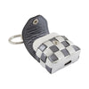 B5000 AirPods Case Keyring - Woven leather Silver