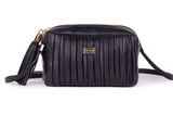 Black Crossbody Softissima Camera Bag Lambskin leather & adjustable strap - Selleria Veneta