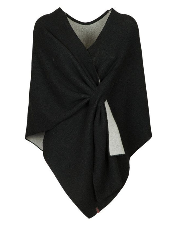 Firenze Wrap Cashmere Black & Grey - Selleria Veneta