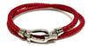 B204 Fabio Unisex leather bracelet Red