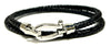 B204 Fabio Unisex leather bracelet Black