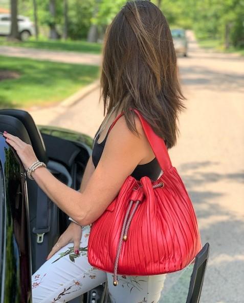 Bucket Bag Small Softissima large shoulder strap & detachable strap