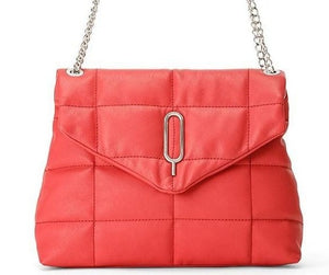Red Margot Shoulder Bag with Chain Nappa Leather - Selleria Veneta