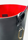Miami Bicolor Small Tote red interior 2 long handles for shoulder wear