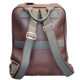 bicolor backpack Firenze adjustable leather straps and top handle
