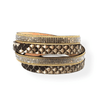 B963 Mix wrap bracelet Python & Swarovski Cream - Selleria Veneta