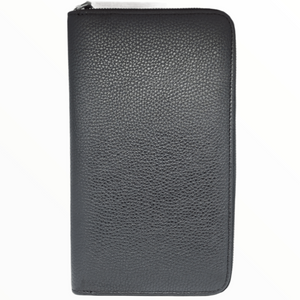 Black Zip Travel Wallet soft leather - 8CC card pockets - Selleria Veneta