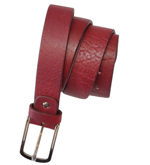 Red Belt Casual Bull leather rustic look 
